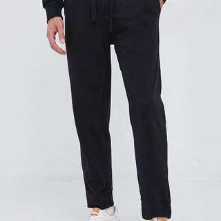 Bavlnené nohavice Marc O'Polo pánske, čierna farba, jednofarebné
