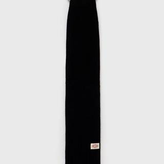 Šál s prímesou vlny Pepe Jeans čierna farba, jednofarebný