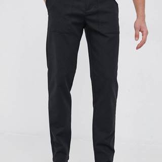 Nohavice Sisley pánske, čierna farba, priliehavé
