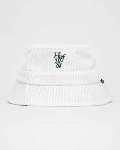 Štruksový klobúk HUF biela farba