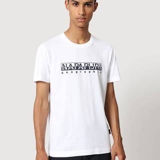 Biele pánske tričko s nápisom NAPAPIJRI Serber print SS