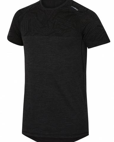 Pánske tričko s krátkým rukávom čierna, XXL Merino termoprádlo