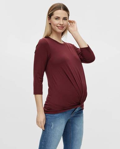 Vínové těhotenské tričko Mama.licious Macy