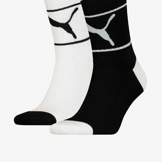 Sada dvoch párov unisex ponožiek v bielej a čiernej farbe Puma
