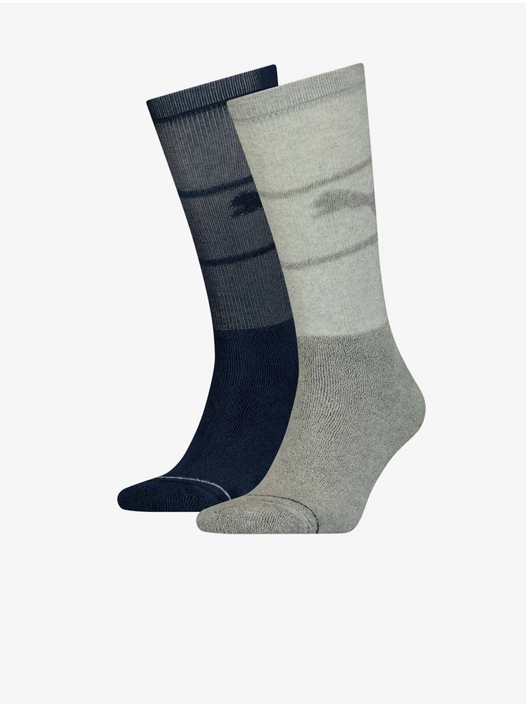 Sada dvoch párov unisex ponožiek v šedej a čiernej farbe Puma