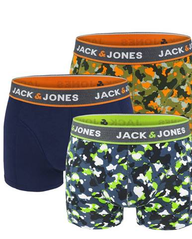 JACK & JONES - 3PACK Jacfred camo boxerky z organickej bavlny-S (76-81 cm)