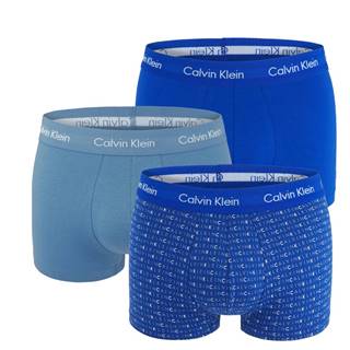 3PACK cotton stretch blue logo boxerky - limitovaná edícia-M (81-86 cm)