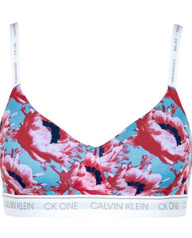 CALVIN KLEIN - CK ONE modern fashion lght lined floral podprsenka bez kostíc-M