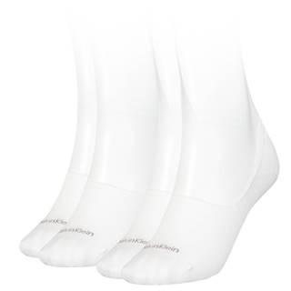 CALVIN KLEIN - 2PACK biele neviditeľné ponožky -35-38