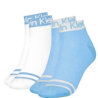 CALVIN KLEIN - 2PACK light blue combo členkové ponožky-UNI