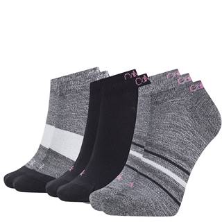 CALVIN KLEIN - 3PACK gray combo clare členkové ponožky z organickej bavlny -UNI