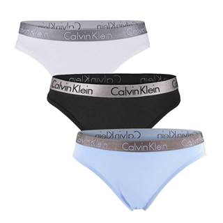 CALVIN KLEIN - 3PACK radiant cotton blue color fashion nohavičky - limitovaná edícia-L