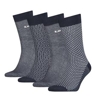 LEVI`S - 4PACK  regular cut mood indigo ponožky v darčekovom balení-39-42
