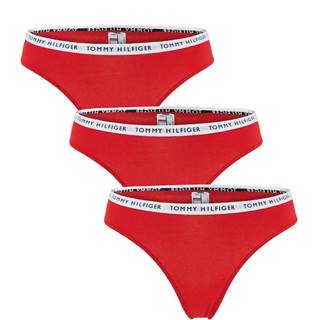 TOMMY HILFIGER - 3PACK fashion royal red dámske tangá - special limited edition-XS