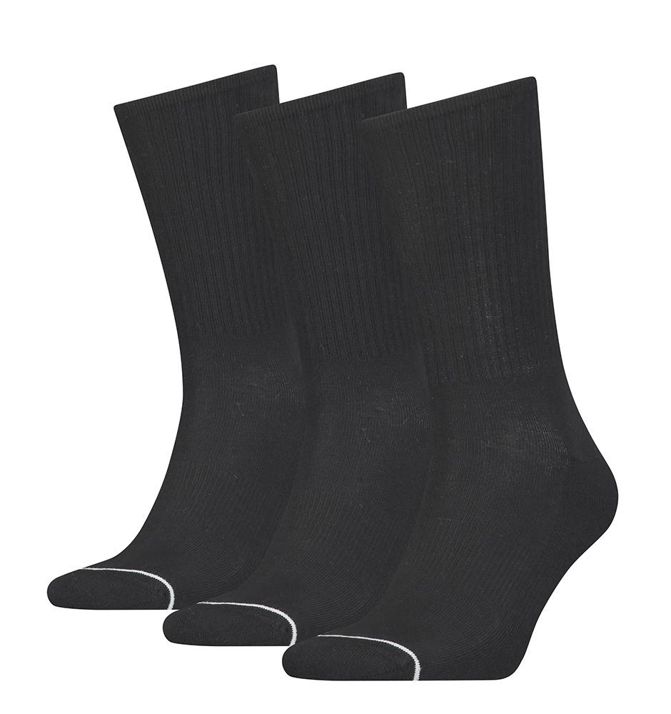 CALVIN KLEIN - 3PACK čierne pánske ponožky s logom-UNI