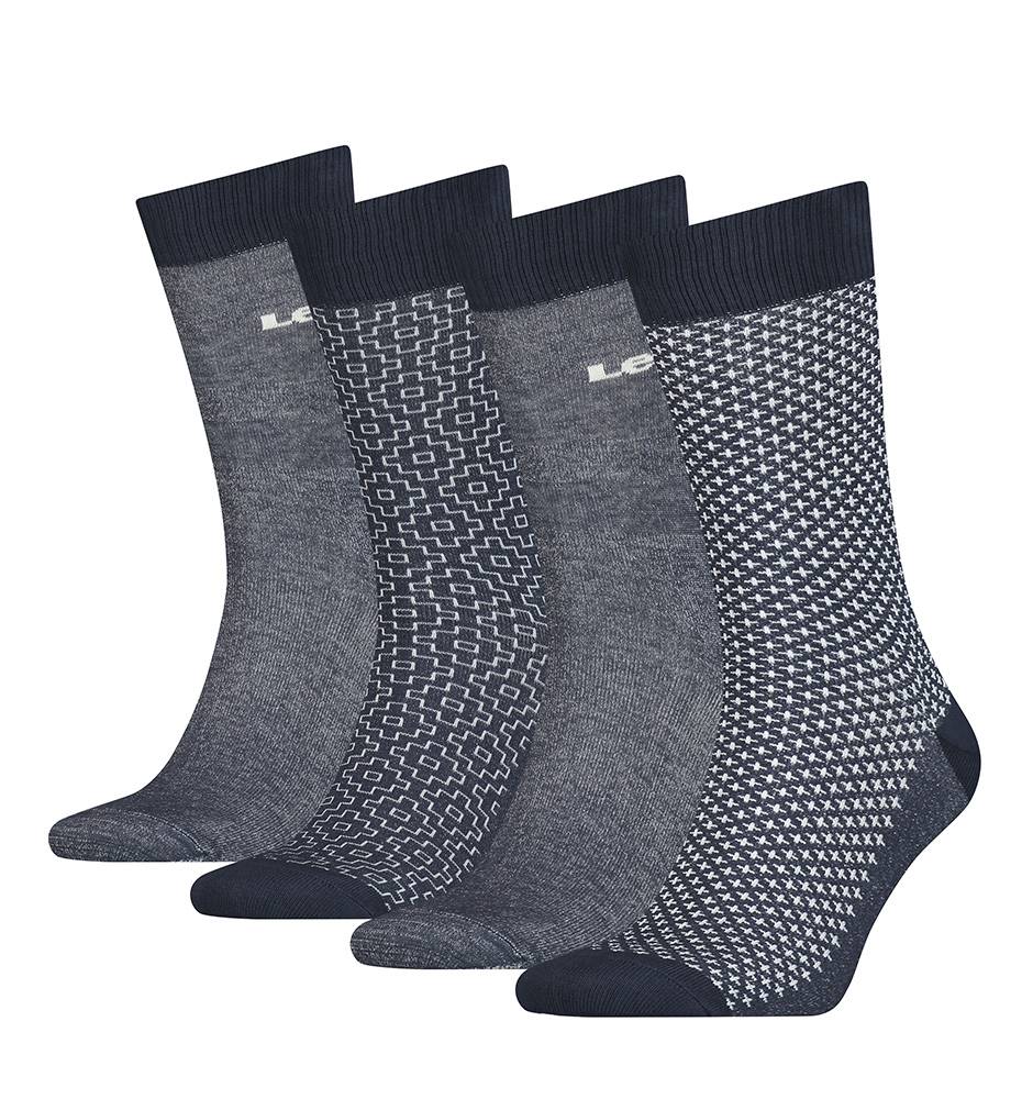 LEVI`S - 4PACK  regular cut mood indigo ponožky v darčekovom balení-39-42