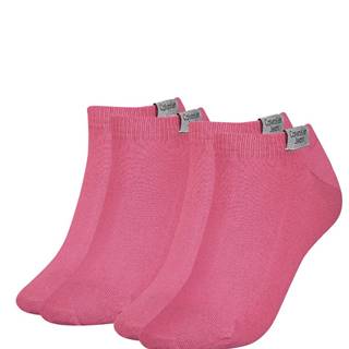CALVIN KLEIN - 2PACK CK jeans magenta členkové ponožky z organickej bavlny-UNI