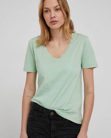 Bavlnené tričko JDY zelená farba