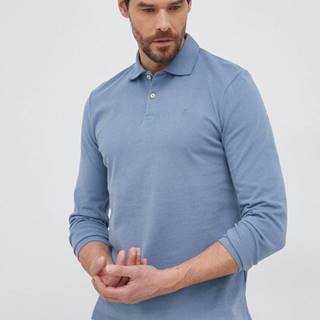 Bavlnené tričko s dlhým rukávom Marc O'Polo jednofarebné