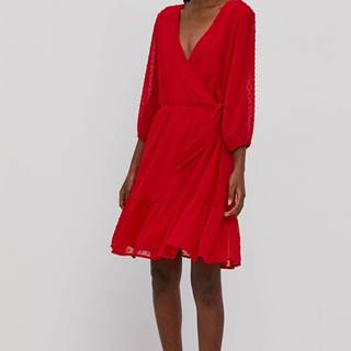 Šaty Jacqueline de Yong červená farba, mini, áčkový strih