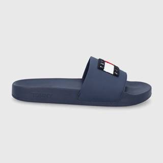 Šľapky Tommy Jeans pánske, tmavomodrá farba