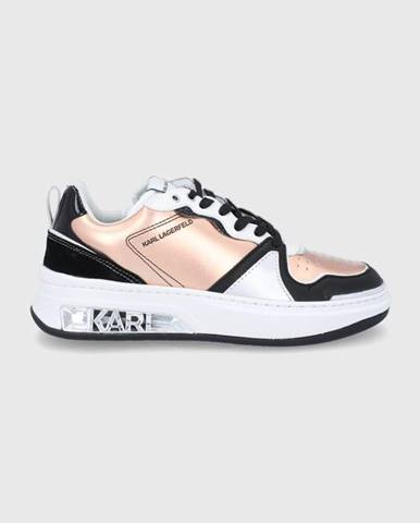 Topánky Karl Lagerfeld zlatá farba, na platforme