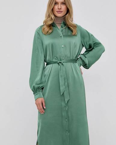 Šaty Samsoe Samsoe zelená farba, midi, oversize