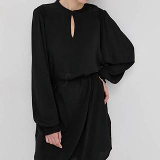 Šaty Bruuns Bazaar Lilli Vita čierna farba, mini, áčkový strih