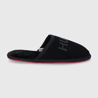 Semišové papuče Hugo čierna farba