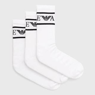 Ponožky Emporio Armani Underwear (3-pack) pánske, biela farba