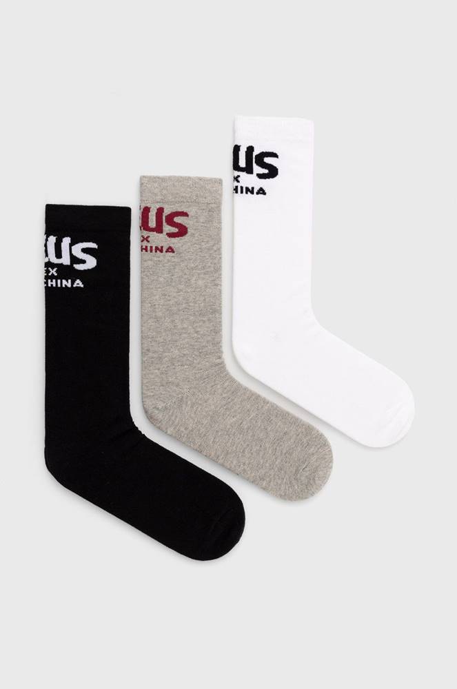 Ponožky Deus Ex Machina (3-pack) šedá farba