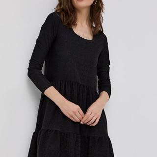 Šaty Vila čierna farba, mini, rovné