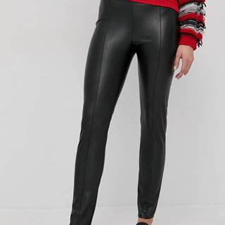 Nohavice MAX&Co. dámske, čierna farba, priliehavé, vysoký pás
