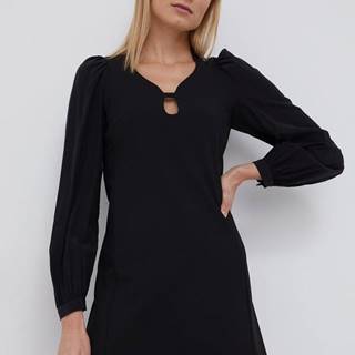Šaty Sisley čierna farba, mini, rovné