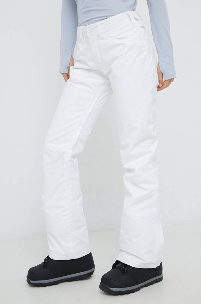 Nohavice Roxy dámske, biela farba