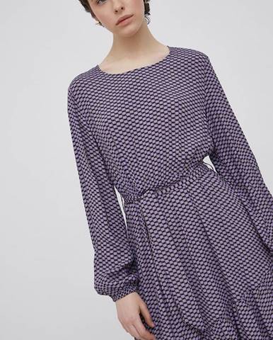 Šaty JDY fialová farba, midi, áčkový strih