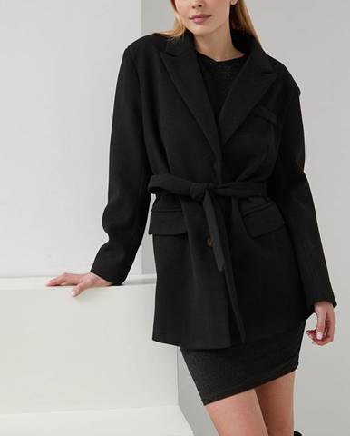Kabát Answear Lab dámsky, čierna farba, prechodný,