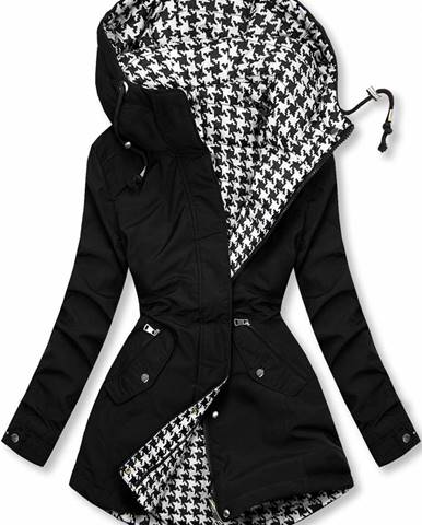 Čierna obojstranná bunda s pepito vzorom