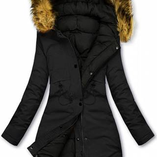 Čierno-čierna obojstranná zimná bunda