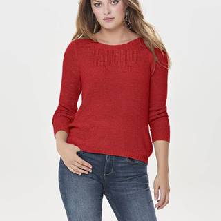 Červený dámsky rebrovaný sveter ONLY Geena