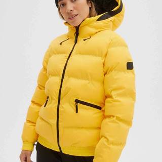 Žltá dámska prešívaná zimná bunda s kapucou O'Neill Aventurine Jacket