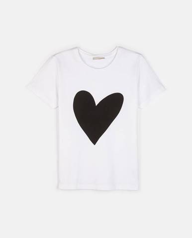 Bavlnené tričko s potlačou srdca