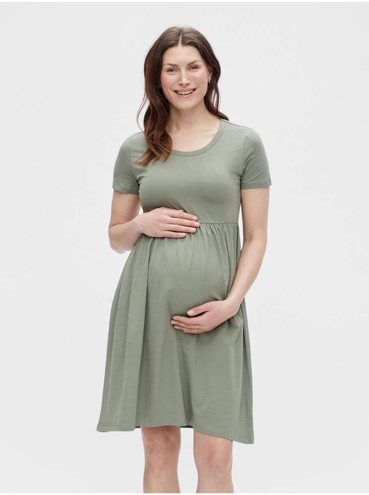 Svetlozelené tehotenské šaty Mama.licious Sia