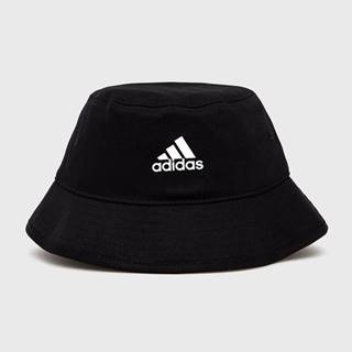 Bavlnený klobúk adidas čierna farba, bavlnený