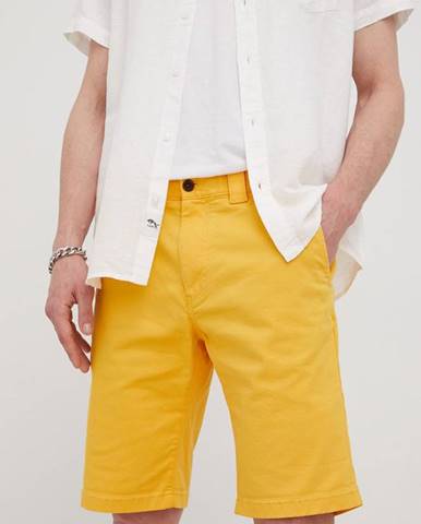 Šortky Tommy Jeans Scanton pánske, žltá farba,