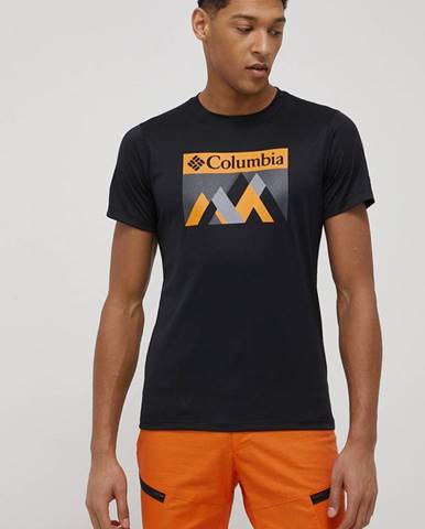 Športové tričko Columbia Zero Rules čierna farba, s potlačou
