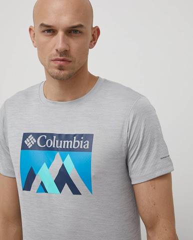 Športové tričko Columbia Zero Rules šedá farba, s potlačou