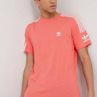 Bavlnené tričko adidas Originals Adicolor ružová farba, s nášivkou
