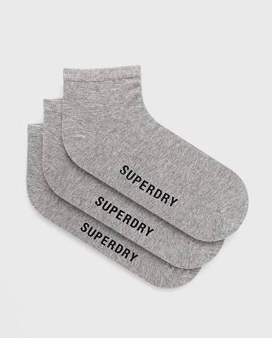 Ponožky Superdry pánske, šedá farba
