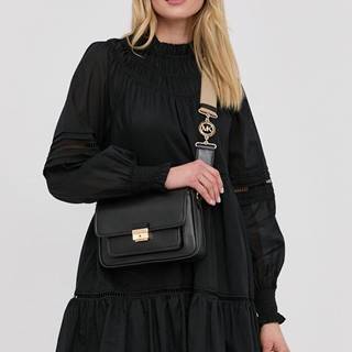 Bavlnené šaty MICHAEL Michael Kors čierna farba, mini, oversize